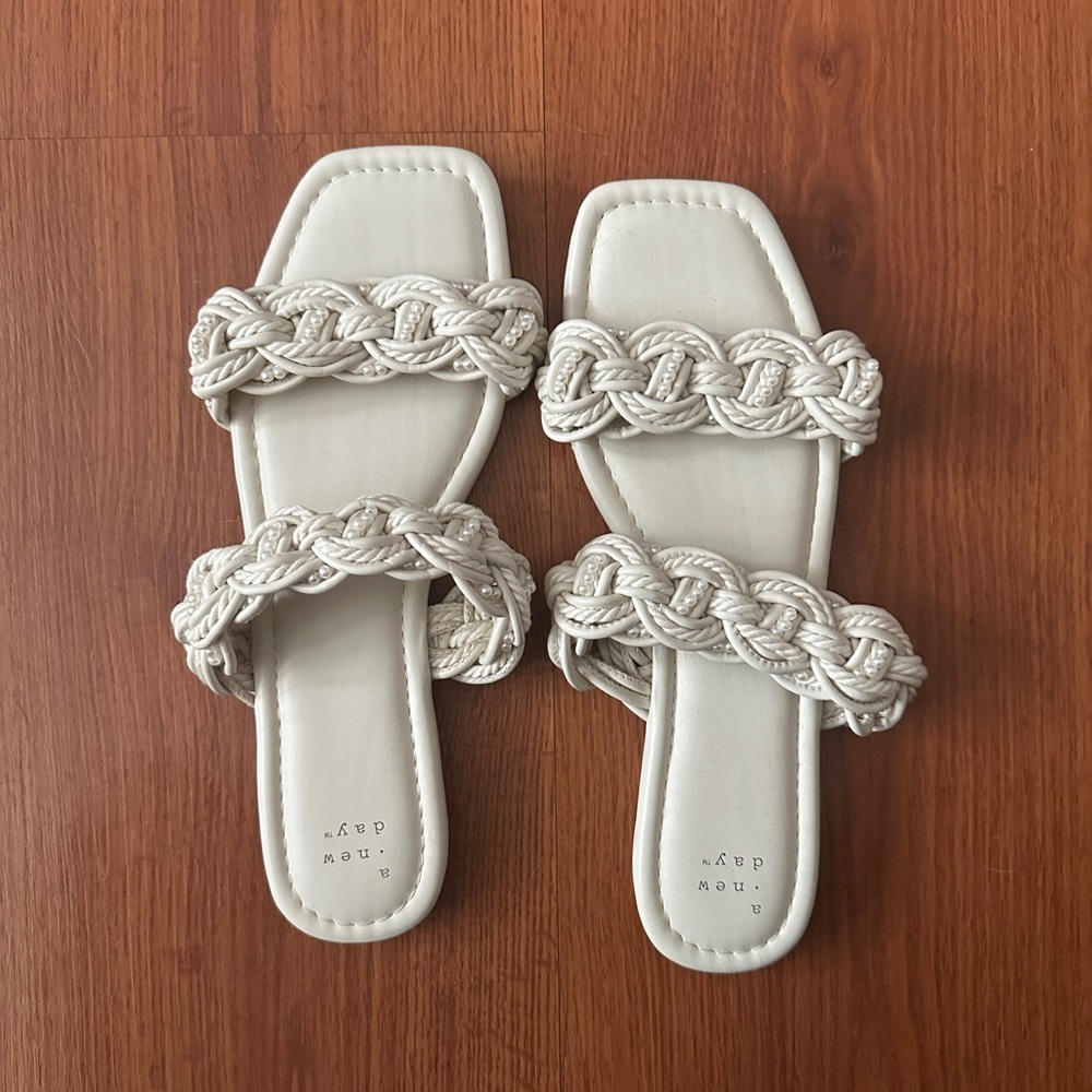 A New Day Braided Pearl Sandals
